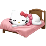 Hello kitty sleeps sticker