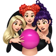 colorful girls with bright smiles sticker