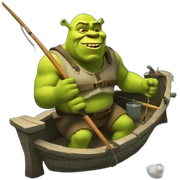 Shrek fishing sticker