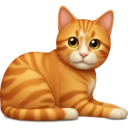 Orange cat with tabby cat sticker
