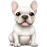White Frenchie l sticker