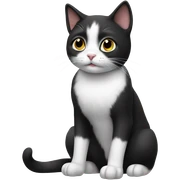 A black and white cat sticker