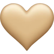Beige heart  sticker