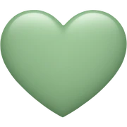 Sage green heart  sticker