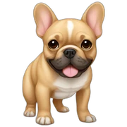 Tan french bulldog sticker