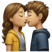 Boy and girl kiss  sticker