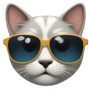 Cat with sunglasses sticker