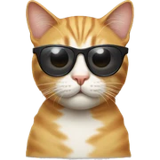Cat with sunglasses sticker