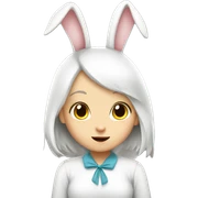 White bunny girl curious  sticker