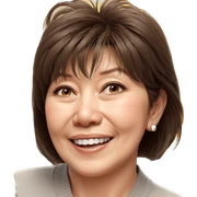 smiling girl with short hair sticker