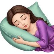 sleeping beauty brunette white girl with a silk pillow sticker