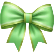 Light green bow sticker