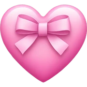 pink heart with bow sticker