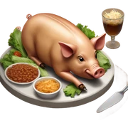 Pig roast sticker