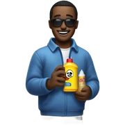 Diddy holding lubricant for a car  sticker