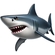 Shark with a top hat sticker