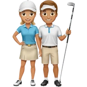 Golf couple sticker