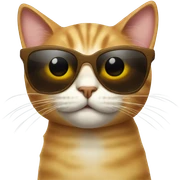 Cat with sunglasses sticker
