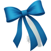 blue bow sticker