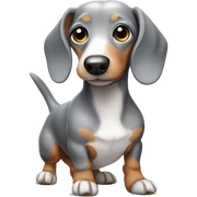 Grey and white dachshund  sticker