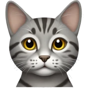 Grey tabby cat sticker