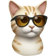 Cat with sunglasses sticker