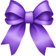 Purple bow sticker