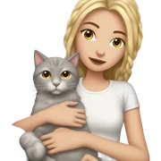White Girl Cozy with cat  sticker
