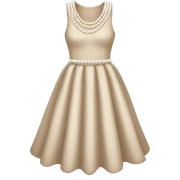 Beige dress with pearls sticker