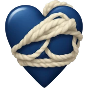 Navy blue heart sticker