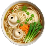 Noodles and soup sticker