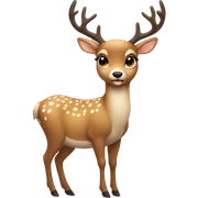 New Year's deer sticker