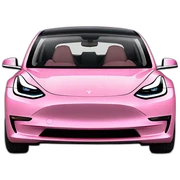 Pink Tesla model 3 sticker