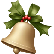 Beige Christmas bell sticker