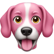 pink dog sticker