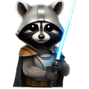 Star Wars raccoon sticker