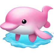 chibi pink dolphin sticker