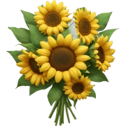 sunflower bouquet sticker