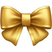 Gold bow sticker