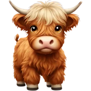 Baby Highland cow sticker