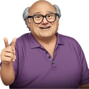 smiling old man with glasses sticker