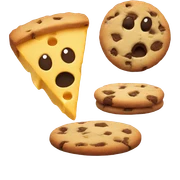 Cookie and cheese sticker