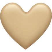 Beige heart sticker