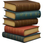 Vintage book stack sticker