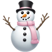 Light pink snowman sticker