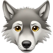 Wolf sniffing sticker