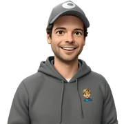 smiling boy in grey hoodie sticker