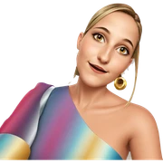 smiling girl in elegant dress sticker
