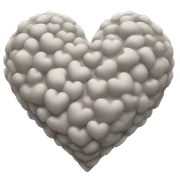 Lepid print heart sticker