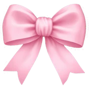light pink ribbon bow sticker